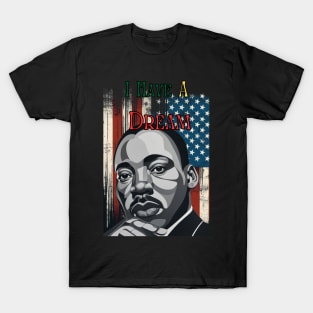 "Dreamscape Harmony: MLK Tribute" - MLK Civil Rights Activist T-Shirt